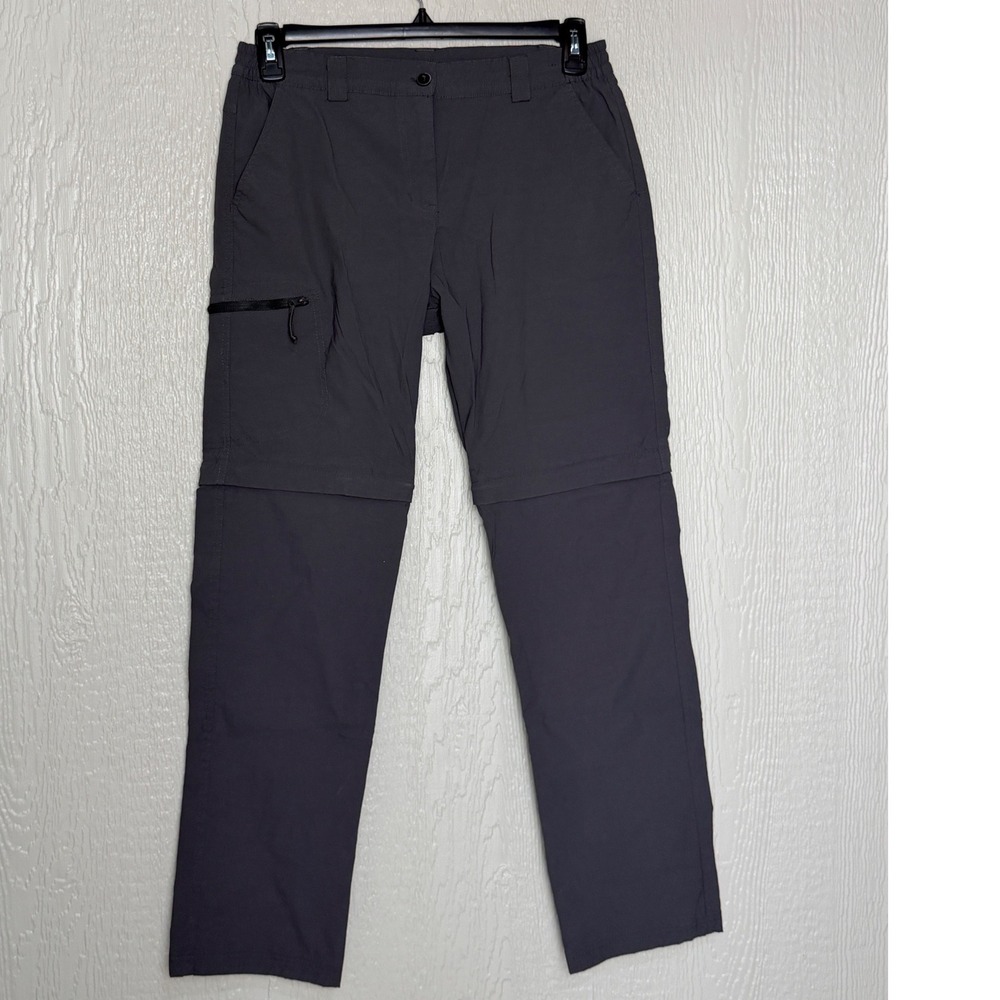 Mountain Warehouse Women Convertible Hiking Pants‎ Grey Zip Off Shorts Size US 8